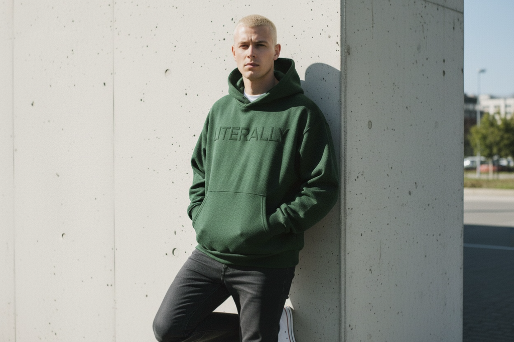 Green Tone-on-Tone Heavyweight Hoodie