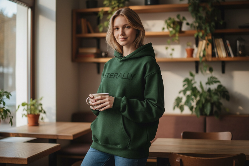 Green Tone-on-Tone Heavyweight Hoodie